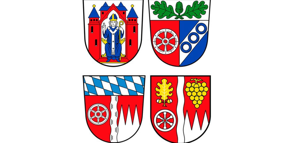 Wappen vier Landkreise