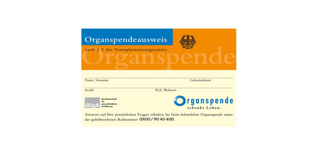 Organspendeausweis