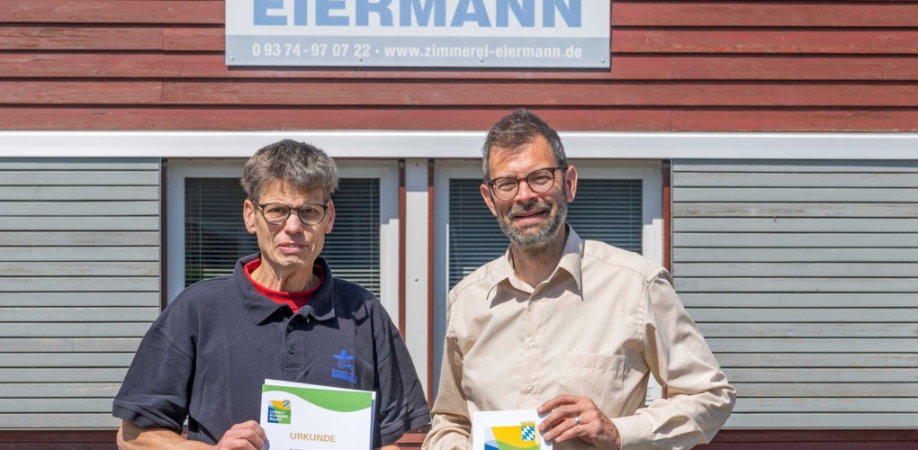 Umweltpakt-Urkunde für Zimmerei Eiermann